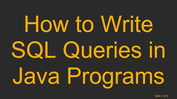 How to Write SQL Queries in Java Programs