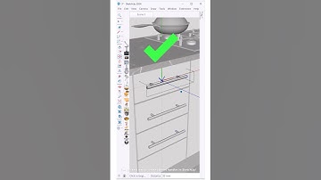 The quickest way to create cabinet handles in SketchUp! #nicetower #handles