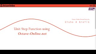 MATLAB code for Unit Step & Signal Shifting using Octave-Online.net in Bangla