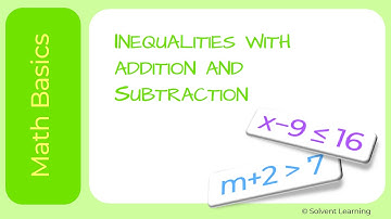 Solving Inequalities with Addition and Subtraction