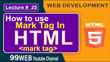 HTML Mark Tag (mark tag)  |Lecture # 25 |Tutorial in Urdu/Hindi