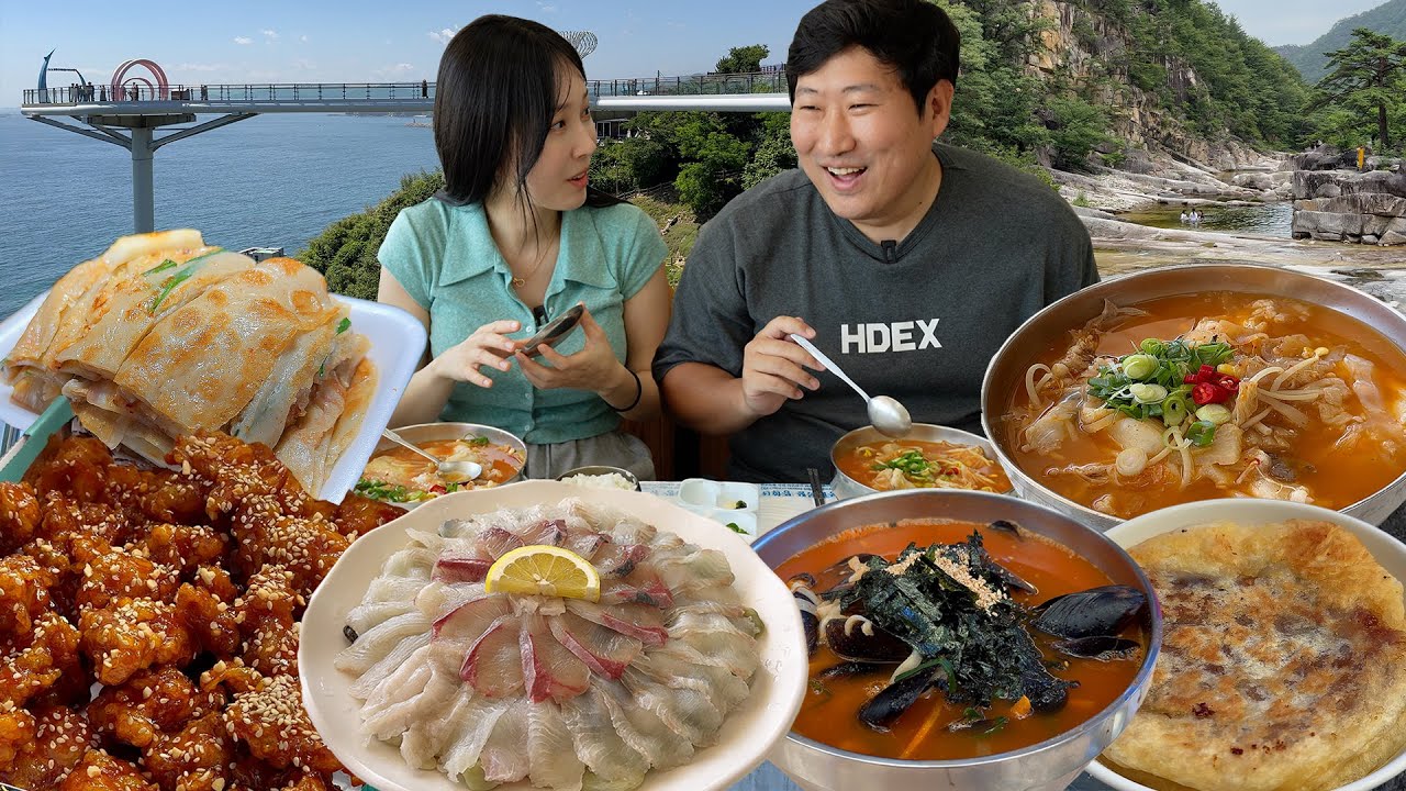 Поездка всего за 5000 вон?? Сядьте на экскурсионный автобус Donghae City Tour. Мукбан тур в Донхэ!!