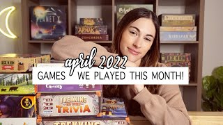 Board games we played this month! | APRIL 2022