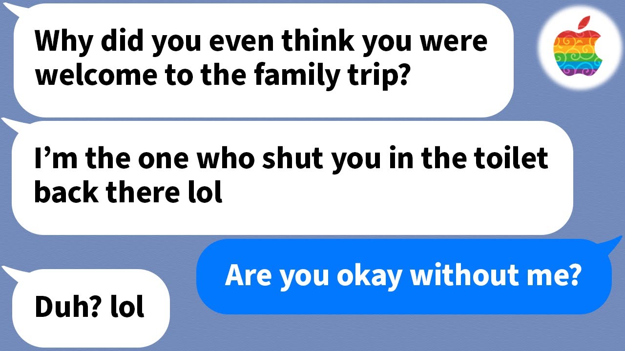 【Apple】 My mother in law locked me in a toilet and drove away while we were on a family vacation