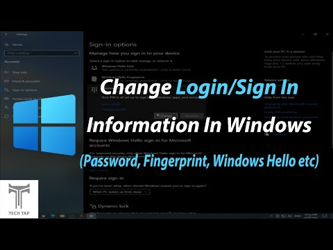 How to Change Login/Sign In Information In Windows (Password, Fingerprint, Windows Hello, PIN etc.)