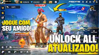 NOVO MÉTODO! 😱 UNLOCK ALL PEGANDO NA PARTIDA COMO LIBERAR TUDO DO FREE FIRE PARA JOGAR COM SEU AMIGO