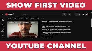 Set Which Video Shows First on Your YouTube Channel (Trailer & Featured)