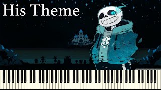 His Theme (from Undertale) Piano Solo [Synthesia]