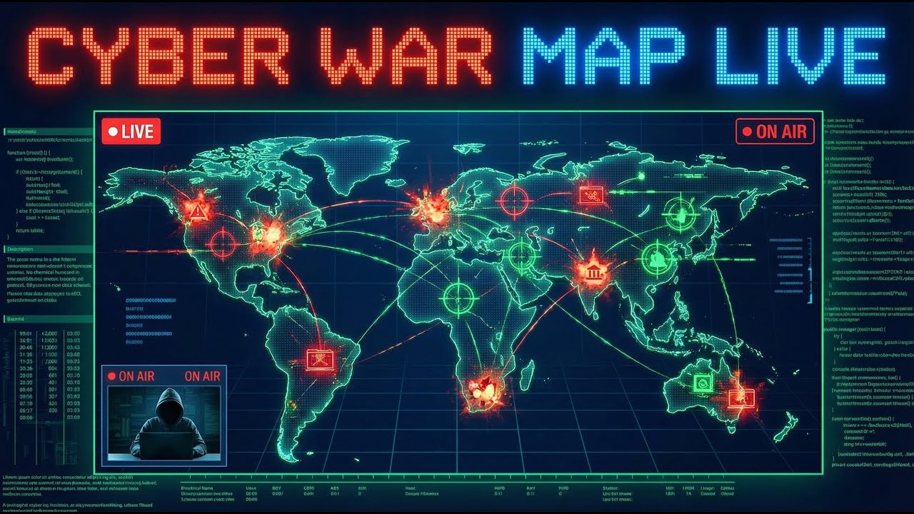 Cyber War Map LIVE – Real-Time Global Cyber Attacks