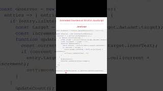 Animated Counters on Scroll in JavaScript