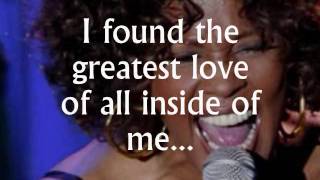 Whitney Houston - Greatest Love Of All (Lyrics) 