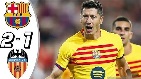 Barcelona vs Valencia 2-1- All Goals & Highlights -