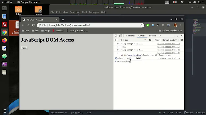 JavaScript - Access HTML DOM Elements