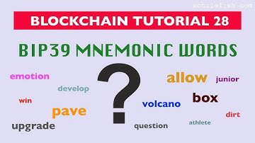 Blockchain tutorial 28: Bitcoin Improvement Proposal 39 (BIP-39) mnemonic words