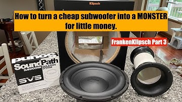 Upgrading A Klipsch R10SW R100SW R101SW Subwoofer Part 3/4