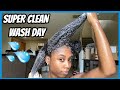 SUPER CLEAN WASH DAY TYPE 4 THICK NATURAL HAIR!