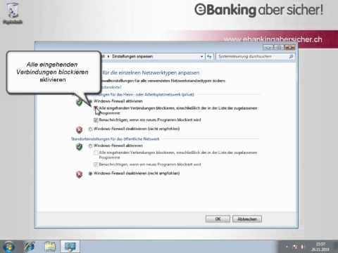 Video: So Aktivieren Sie Die Firewall Unter Windows 7