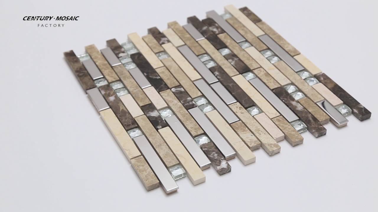 2016 NEW Glass & Stainless Steel Mosaic Tile, Centurymosaic Factory Manufacturer Supplier