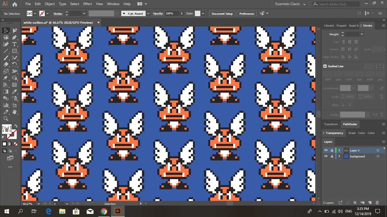 how to create pattern - illustrator tutorial - YouTube