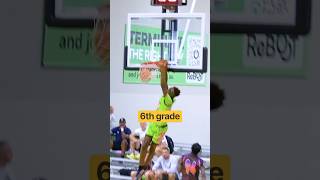 Christian Bell 6th grader dunking