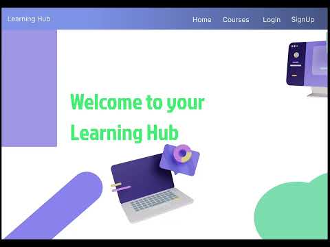 Learning Hub Video - FullStack Application Development Project(FSAD)