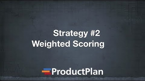Product Roadmap Prioritization: Weighted Scoring