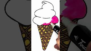 Famous Ice Cream Coloring Page Shorts #coloring #icecream Wealth