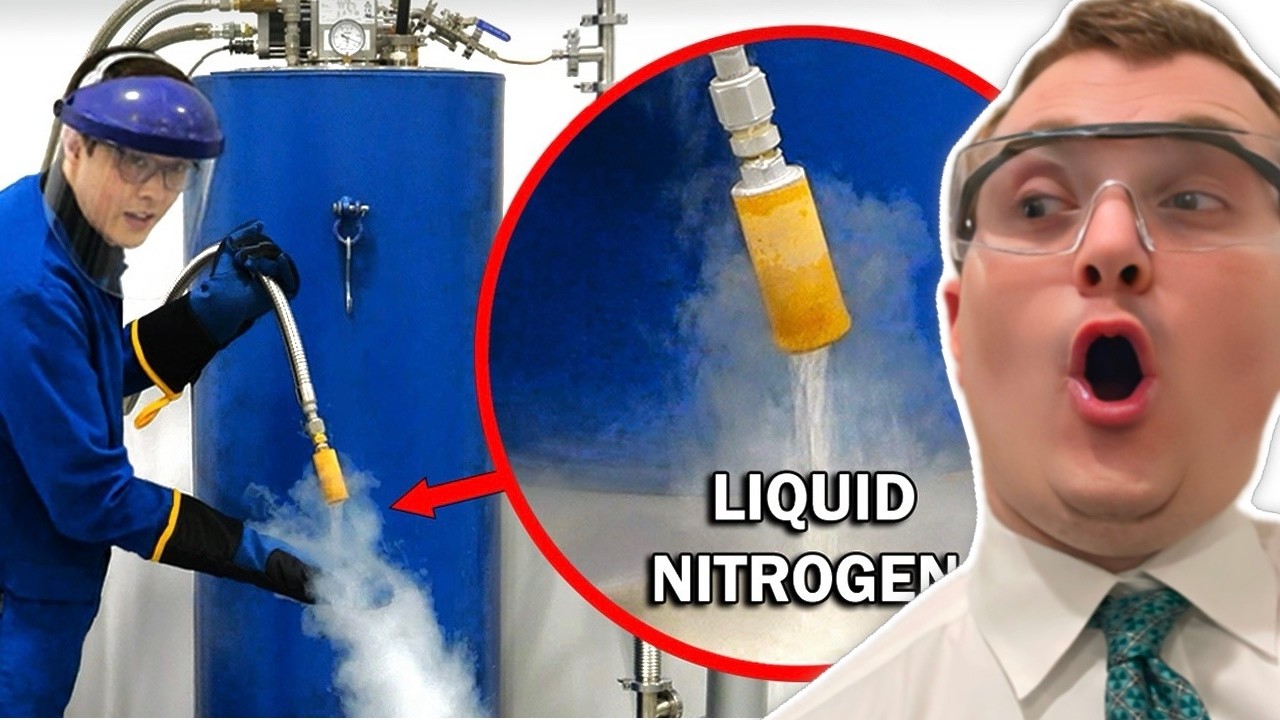 Making an Absurd Amount of Liquid Nitrogen from Scratch - Nuclear Engineer Reacts to NileRed