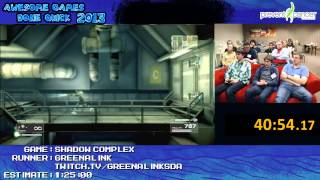 Shadow Complex  - SPEED RUN in 1:06:14 (100% + any%) by Greenalink *Live at AGDQ 2013* [XBLA]