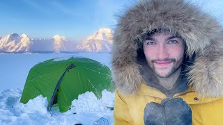 28°F SOLO ICE CAMPING on FROZEN LAKE! | Winter Survival Camping