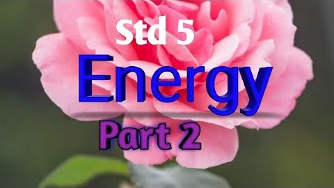 5th SCIENCE-Term-1 Unit-3 Energy - Part 2