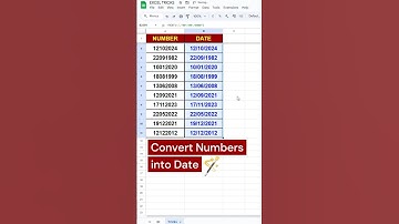 Convert numbers into Date #excelformula #excelfunction #excel #tricks #exceltricks #exceltips #learn