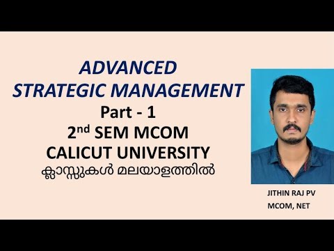 M.COM 2nd sem. Advanced Strategic Management Part 1