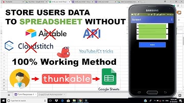 Store users data to spreadsheet without using  Cloudstitch, Airteble or any other API