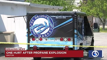 Video: Person injured in propane tank explosion