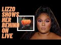 Lizzo shows her “behind” on Instagram after fans say they dislike her “see-through” dress.