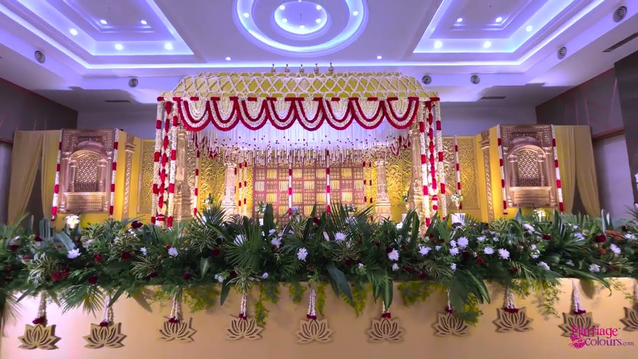 Elegant Wedding Decor | Traditional Indian Wedding Setup | AMRK Banquet Hall | Neelankarai | Chennai