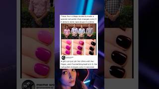 Students invented nail polish that detects unsafe drinks