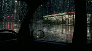 Dark Car Roof Heavy Rain with Soft Thunder - Goodbye Insomnia, Sounds for Healing Sleep Tonight screenshot 5