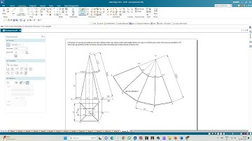 Development of Lateral Surfaces of Solids Square Pyramid 04