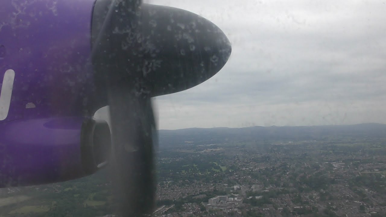 Flybe Dash 8 flight from Exeter to Manchester Airport 26/06/17 YouTube