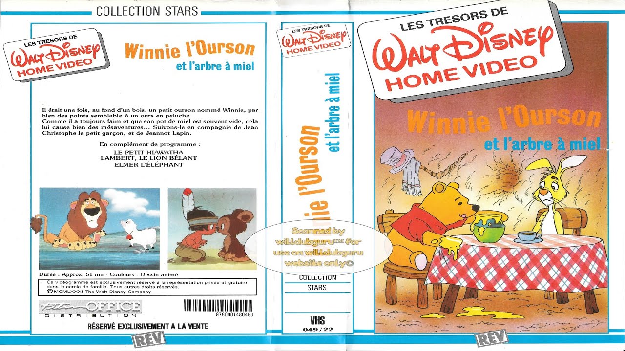 Opening  Closing to Winnie the Pooh and the Honey Tree 1987 VHS European French 50fps HD