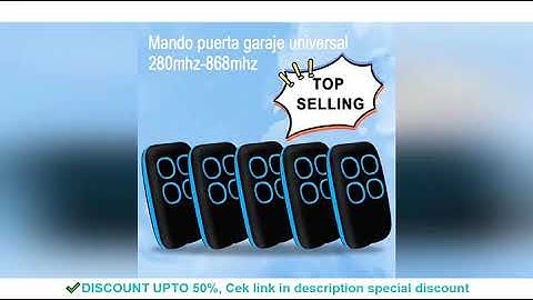 Garage Door Remote Control 433.92MHz Rolling Code Duplicator Universal Multi Frequency 280-868mhz Tr