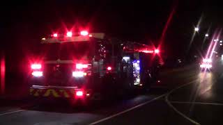 Meriden, CT Engine 2 and Car 9 responding to an MVA