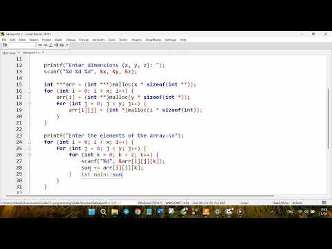 Dynamically allocating memory for 3D array | Badhon's video presentation 1, Student ID:  221-15-4772