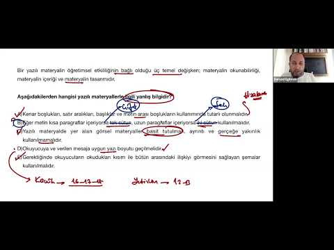 MEB - AGS - Eğitim Teknolojileri Soru Çözümü II