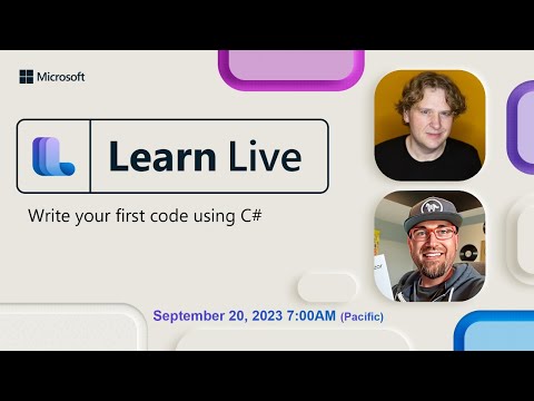 Learn Live - Write your first code using C#