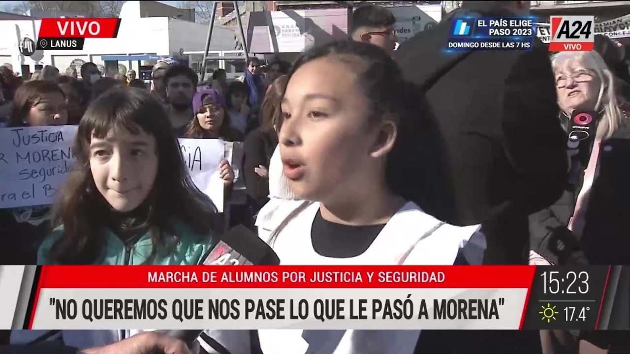 Marcha por el asesinato de Morena Domínguez: No queremos que nos pase lo mismo que le pasó a Morena