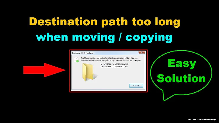 How To Fix Destination Path Too Long