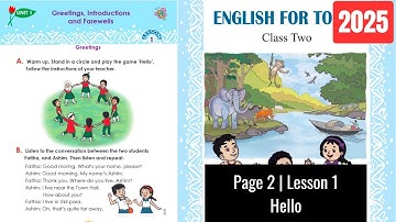 Class 2 English Page 2 Unit 1 Lesson 1 Greetings - 2025 | দ্বিতীয় শ্রেণির ইংরেজি পৃষ্ঠা ২